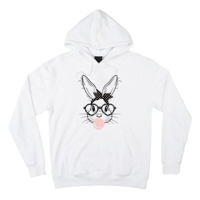 Bunny With Glasses Bubble Gum happy Easter Day Hoodie