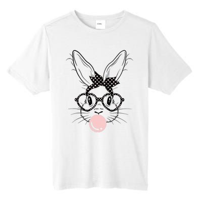 Bunny With Glasses Bubble Gum happy Easter Day Tall Fusion ChromaSoft Performance T-Shirt