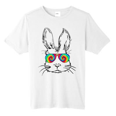 Bunny With Glasses Bubble Gum tie dye Easter Day Tall Fusion ChromaSoft Performance T-Shirt