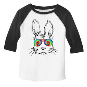 Bunny With Glasses Bubble Gum tie dye Easter Day Toddler Fine Jersey T-Shirt