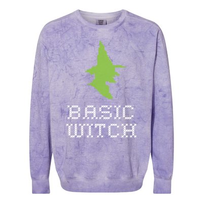 Basic Witch Halloween Original Funny Quote Saying Graphic Meaningful Gift Colorblast Crewneck Sweatshirt