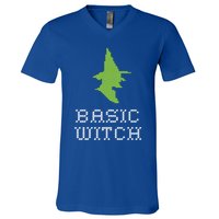 Basic Witch Halloween Original Funny Quote Saying Graphic Meaningful Gift V-Neck T-Shirt