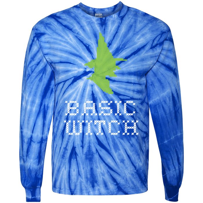 Basic Witch Halloween Original Funny Quote Saying Graphic Meaningful Gift Tie-Dye Long Sleeve Shirt