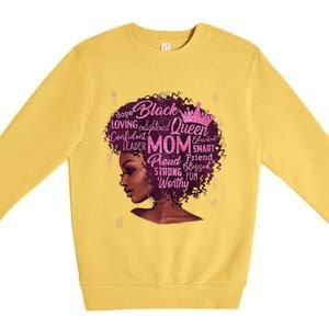 Black Women Happy Mothers Day Mom African American Gifts Premium Crewneck Sweatshirt