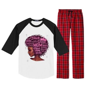 Black Women Happy Mothers Day Mom African American Gifts Raglan Sleeve Pajama Set