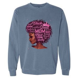 Black Women Happy Mothers Day Mom African American Gifts Garment-Dyed Sweatshirt