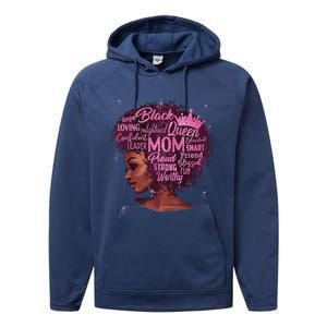 Black Women Happy Mothers Day Mom African American Gifts Performance Fleece Hoodie