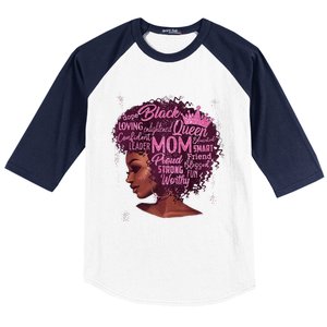 Black Women Happy Mothers Day Mom African American Gifts Baseball Sleeve Shirt