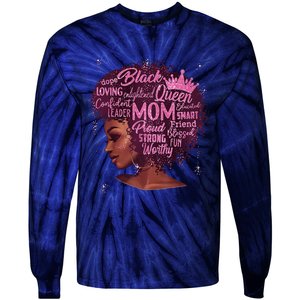 Black Women Happy Mothers Day Mom African American Gifts Tie-Dye Long Sleeve Shirt