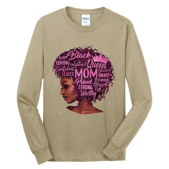 Black Women Happy Mothers Day Mom African American Gifts Tall Long Sleeve T-Shirt