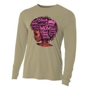 Black Women Happy Mothers Day Mom African American Gifts Cooling Performance Long Sleeve Crew