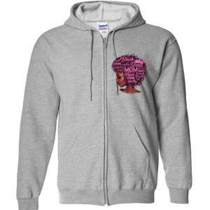 Black Women Happy Mothers Day Mom African American Gifts Full Zip Hoodie