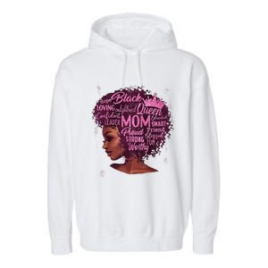 Black Women Happy Mothers Day Mom African American Gifts Garment-Dyed Fleece Hoodie