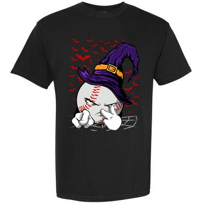 Baseball Witch Hat Baseball Halloween Garment-Dyed Heavyweight T-Shirt