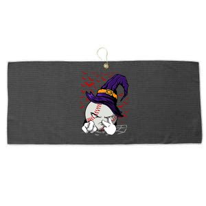 Baseball Witch Hat Baseball Halloween Large Microfiber Waffle Golf Towel