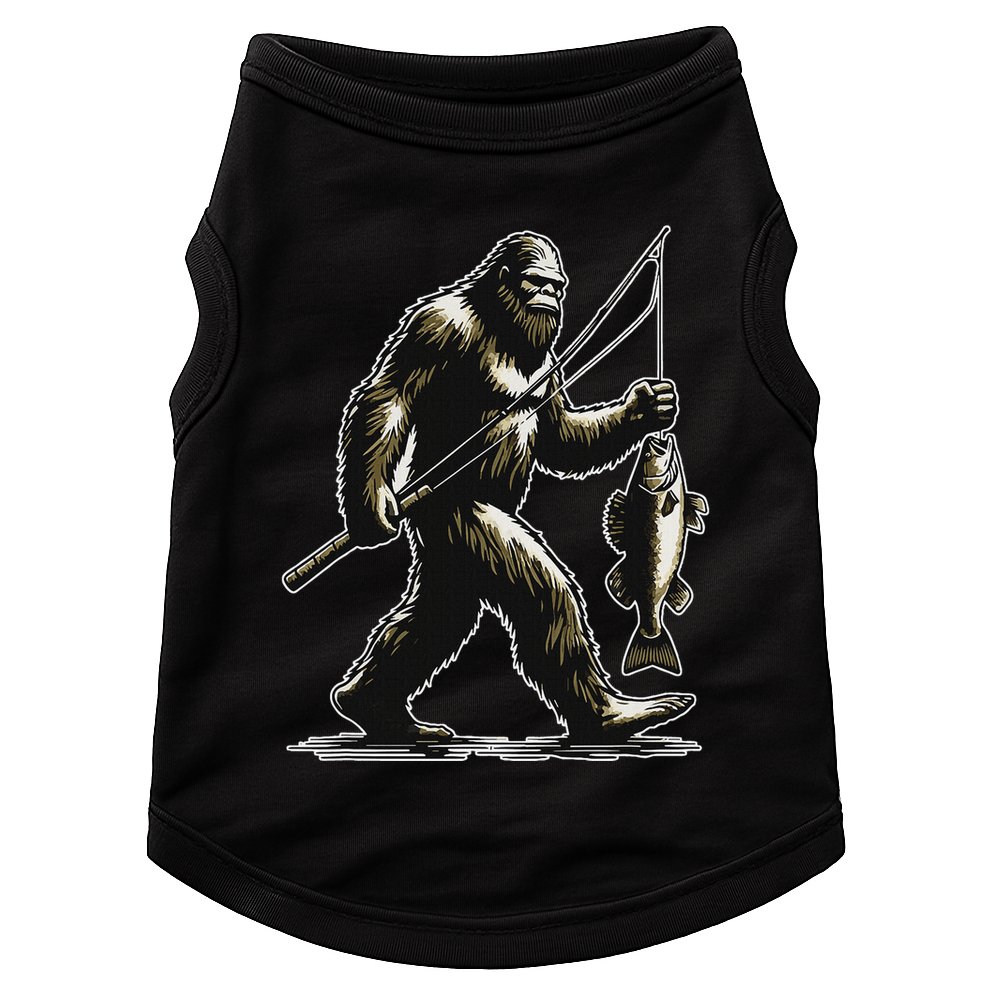 Bigfoot Walleye Hunting Angler Sasquatch Walleye Fishing Doggie Tank