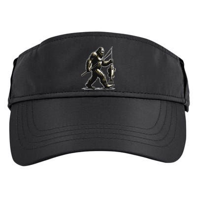 Bigfoot Walleye Hunting Angler Sasquatch Walleye Fishing Adult Drive Performance Visor