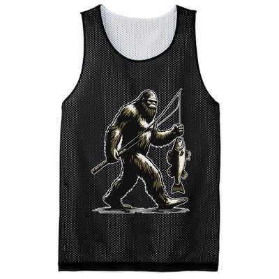 Bigfoot Walleye Hunting Angler Sasquatch Walleye Fishing Mesh Reversible Basketball Jersey Tank