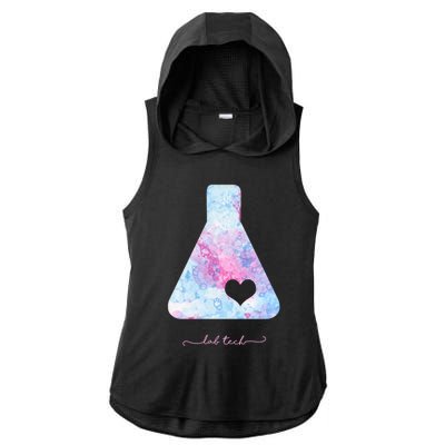 Beaker With Heart Gift Medical Lab Tech Love Lab Week Gift Ladies PosiCharge Tri-Blend Wicking Draft Hoodie Tank