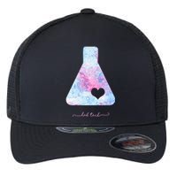 Beaker With Heart Gift Medical Lab Tech Love Lab Week Gift Flexfit Unipanel Trucker Cap