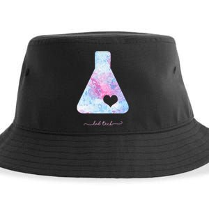 Beaker With Heart Gift Medical Lab Tech Love Lab Week Gift Sustainable Bucket Hat