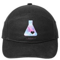 Beaker With Heart Gift Medical Lab Tech Love Lab Week Gift 7-Panel Snapback Hat