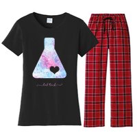 Beaker With Heart Gift Medical Lab Tech Love Lab Week Gift Women's Flannel Pajama Set