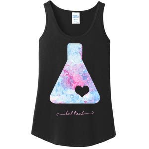 Beaker With Heart Gift Medical Lab Tech Love Lab Week Gift Ladies Essential Tank