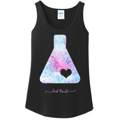 Beaker With Heart Gift Medical Lab Tech Love Lab Week Gift Ladies Essential Tank