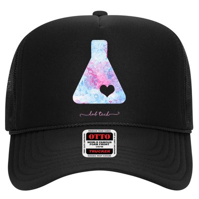 Beaker With Heart Gift Medical Lab Tech Love Lab Week Gift Trucker Hat