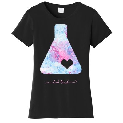 Beaker With Heart Gift Medical Lab Tech Love Lab Week Gift Women's T-Shirt