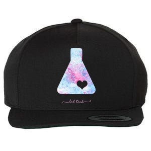 Beaker With Heart Gift Medical Lab Tech Love Lab Week Gift Wool Snapback Cap