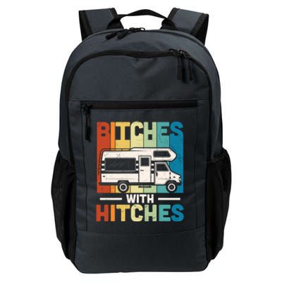 Bitches With Hitches Camping Hiking Outdoor Rv Camper Meaningful Gift Daily Commute Backpack