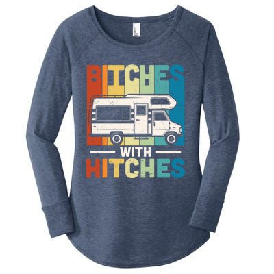 Bitches With Hitches Camping Hiking Outdoor Rv Camper Meaningful Gift Women's Perfect Tri Tunic Long Sleeve Shirt