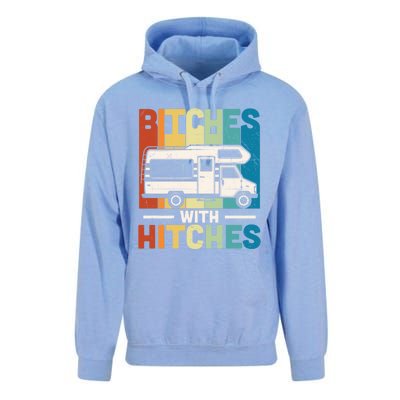 Bitches With Hitches Camping Hiking Outdoor Rv Camper Meaningful Gift Unisex Surf Hoodie