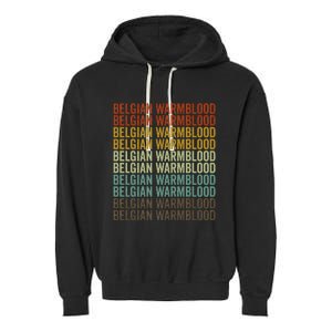 Belgian Warmblood Horse Retro Garment-Dyed Fleece Hoodie