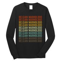 Belgian Warmblood Horse Retro Long Sleeve Shirt