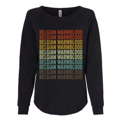 Belgian Warmblood Horse Retro Womens California Wash Sweatshirt