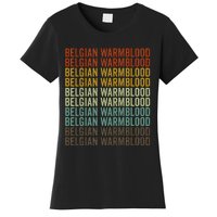 Belgian Warmblood Horse Retro Women's T-Shirt