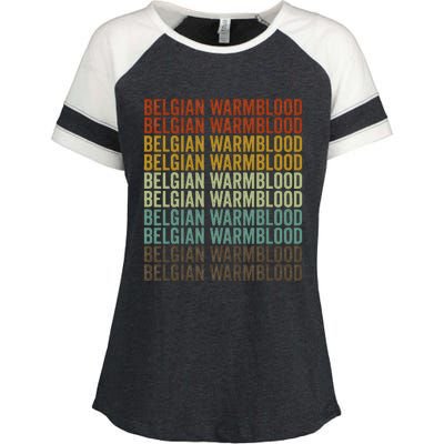 Belgian Warmblood Horse Retro Enza Ladies Jersey Colorblock Tee