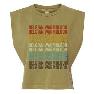 Belgian Warmblood Horse Retro Garment-Dyed Women's Muscle Tee