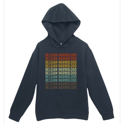 Belgian Warmblood Horse Retro Urban Pullover Hoodie