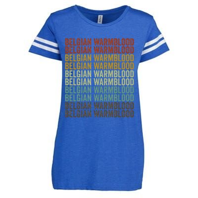 Belgian Warmblood Horse Retro Enza Ladies Jersey Football T-Shirt