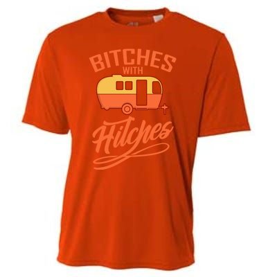 Bitches With Hitches Funny Camping Gift Forn Gift Cooling Performance Crew T-Shirt