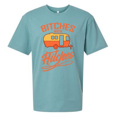 Bitches With Hitches Funny Camping Gift Forn Gift Sueded Cloud Jersey T-Shirt