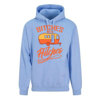 Bitches With Hitches Funny Camping Gift Forn Gift Unisex Surf Hoodie