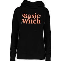 Basic Witch Halloween Womens Funnel Neck Pullover Hood