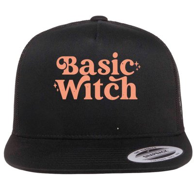 Basic Witch Halloween Flat Bill Trucker Hat