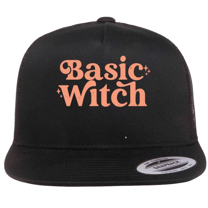 Basic Witch Halloween Flat Bill Trucker Hat