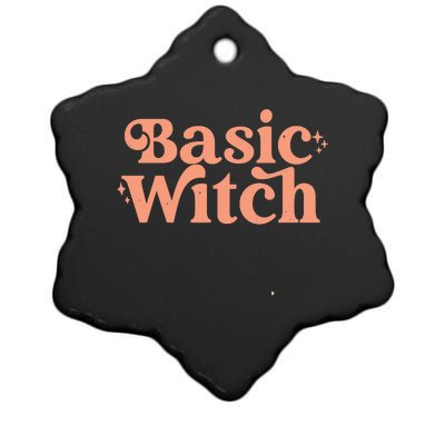 Basic Witch Halloween Ceramic Star Ornament